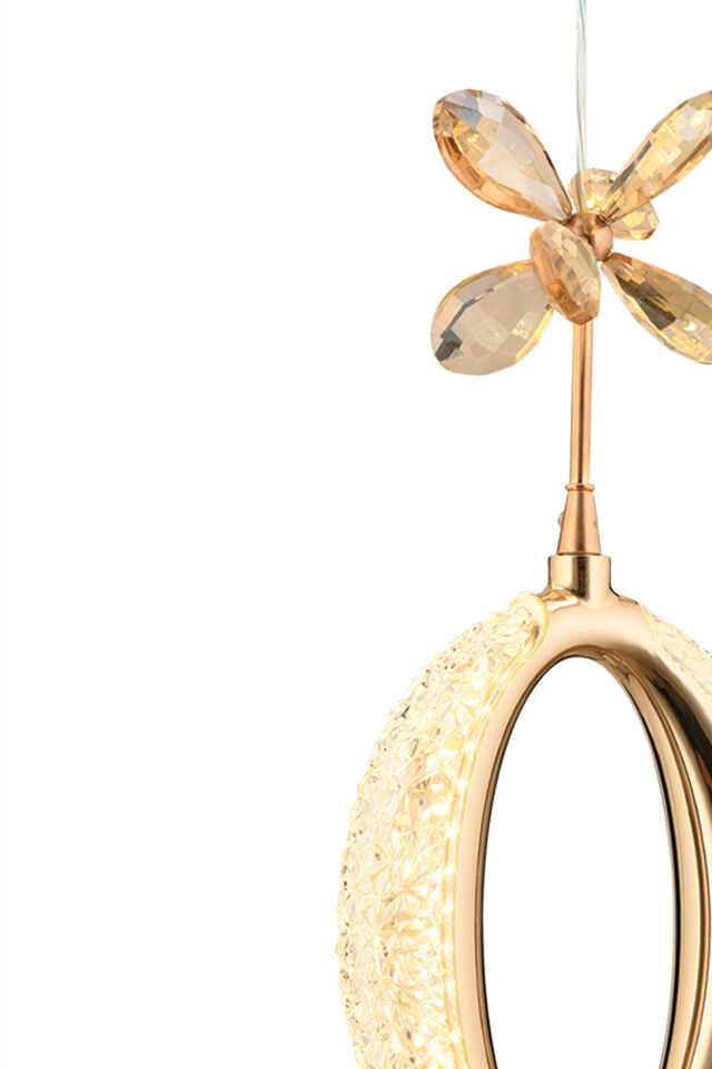 İstanbul Avize Zeus Tekli Gold 3 Renk Ledli Modern Led Avize