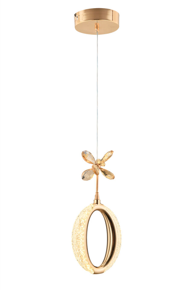 İstanbul Avize Zeus Tekli Gold 3 Renk Ledli Modern Led Avize