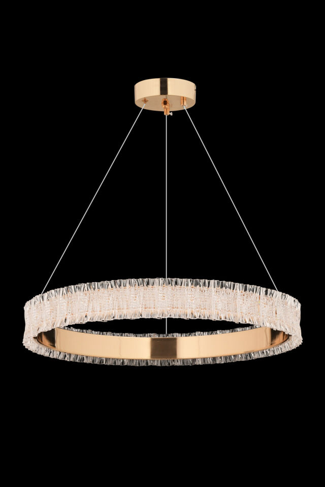 Lavanta 50 cm Gold 3 Renk Kumandalı Lüx Led Modern Ledli Avize