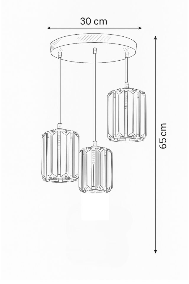 Dolunay 3'lü GOLD Y-12 Kristal