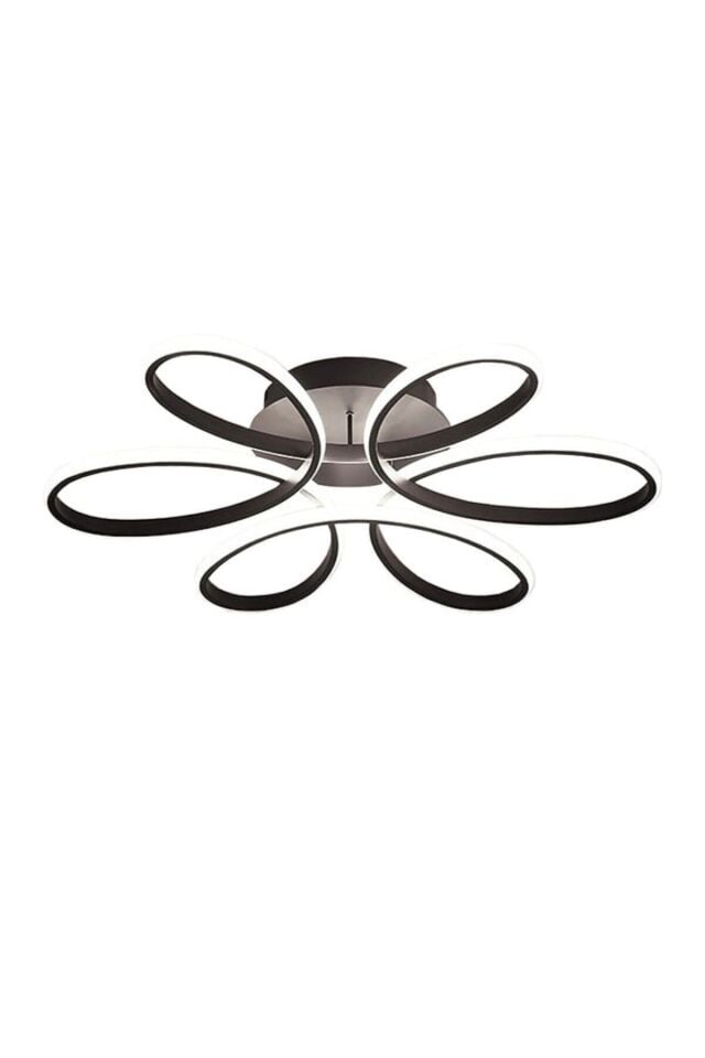İstanbul Avize Cindy Siyah Ledli 3 Renk Modern Led Avize