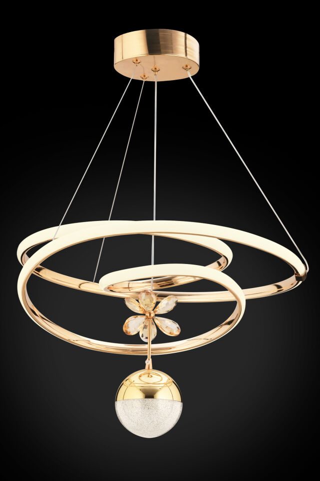 İstanbul Avize Gold Cherry Beyaz Power Ledli Modern Led Avize