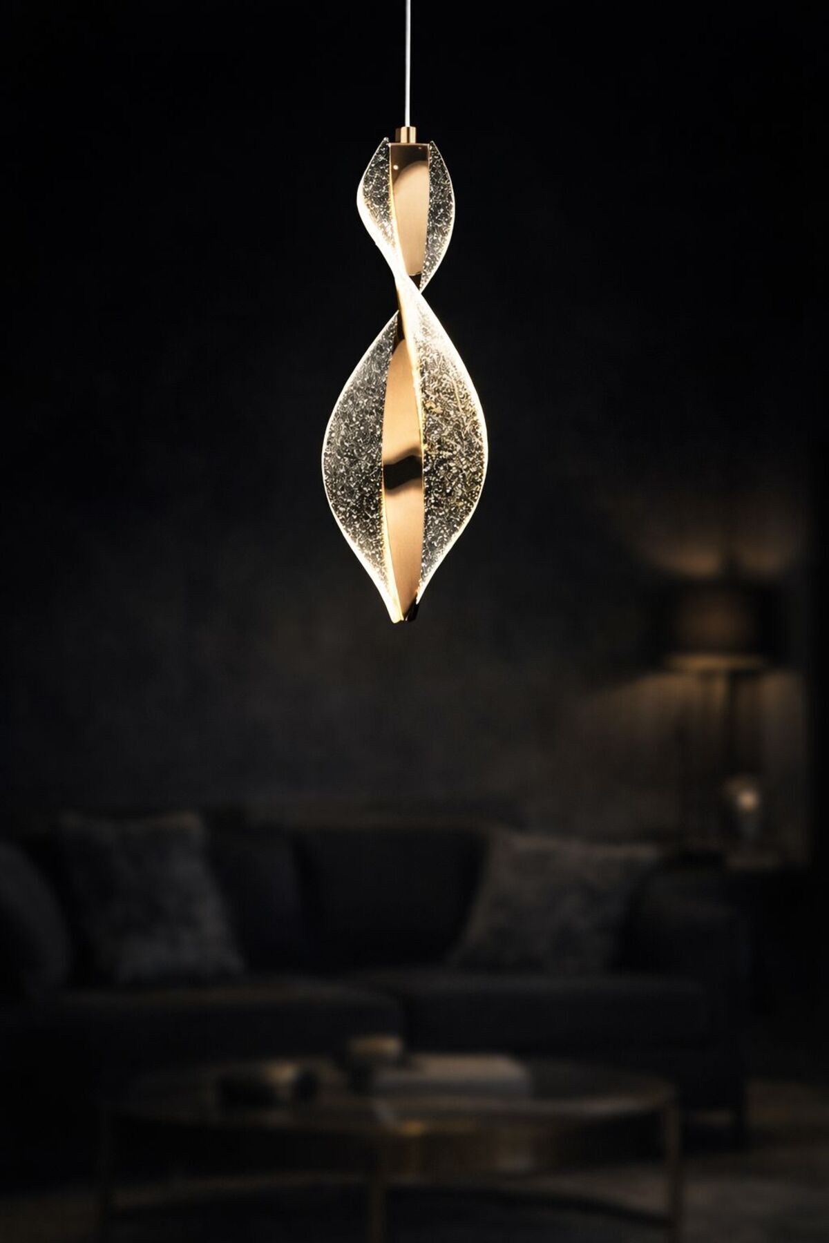 Mars Tekli Gold Led 3 Renk Modern Tekli Ledli Avize