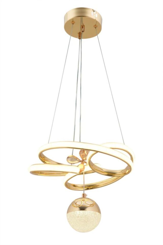 İstanbul Avize Katre Led Kumandalı Üç Renk Gold Lüx Modern Ledli Avize