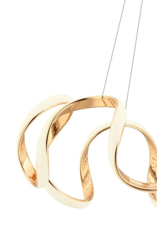 İstanbul Avize Soma Gold Ledli Beyaz Power Led Avize